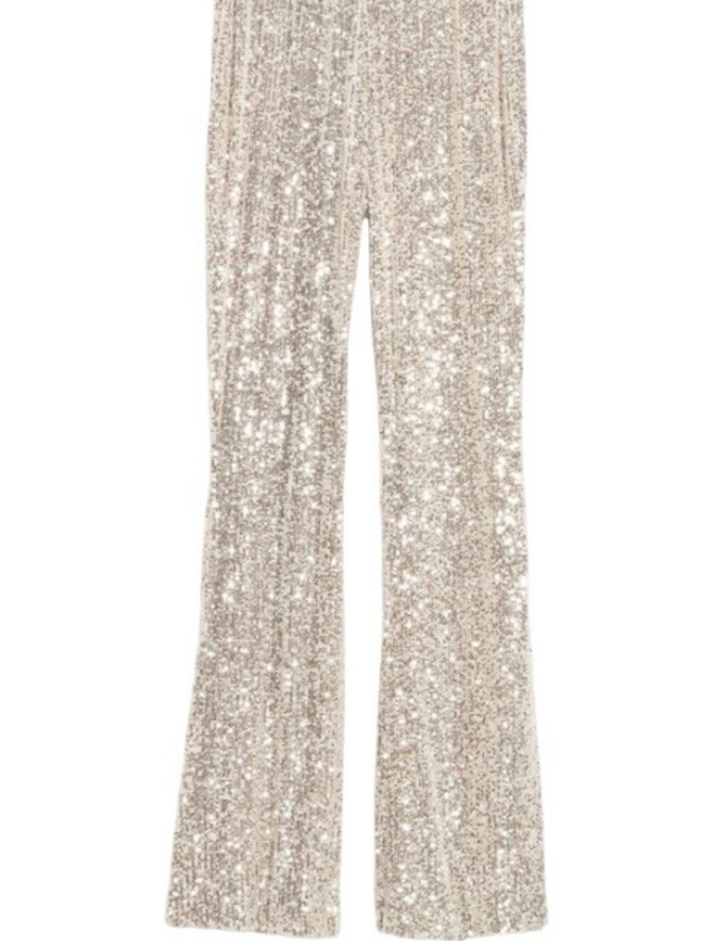 Old Navy Sequin Flared Pants in Champagne